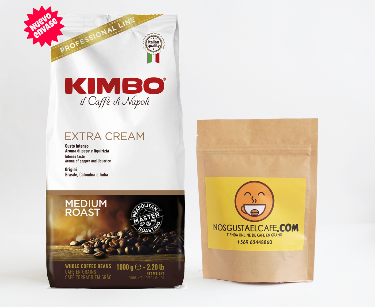 1kg Kimbo Espresso Extra Cream + 100grs. Lavazza Filtro Class